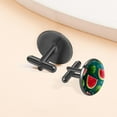 thumbnail image 6 of Watermelon Elegant Stainless Steel Cufflink Set for Formal Attire, Made of Stainless Steel, for Business Meetings and Weddings, 6 of 6
