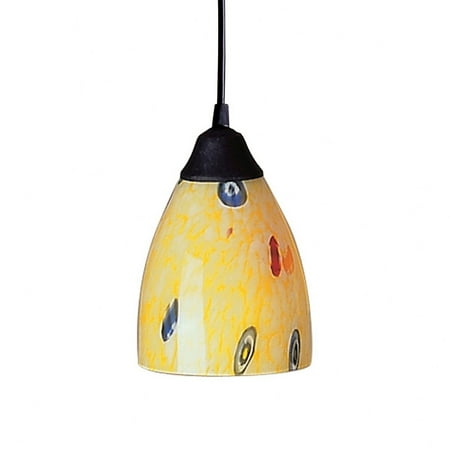 

9.5W 1 Led Mini Pendant in Transitional Style 7 inches Tall and 5 inches Wide Yellow Blaze Incandescent 9.5W 1 Led Mini Pendant in Transitional Style