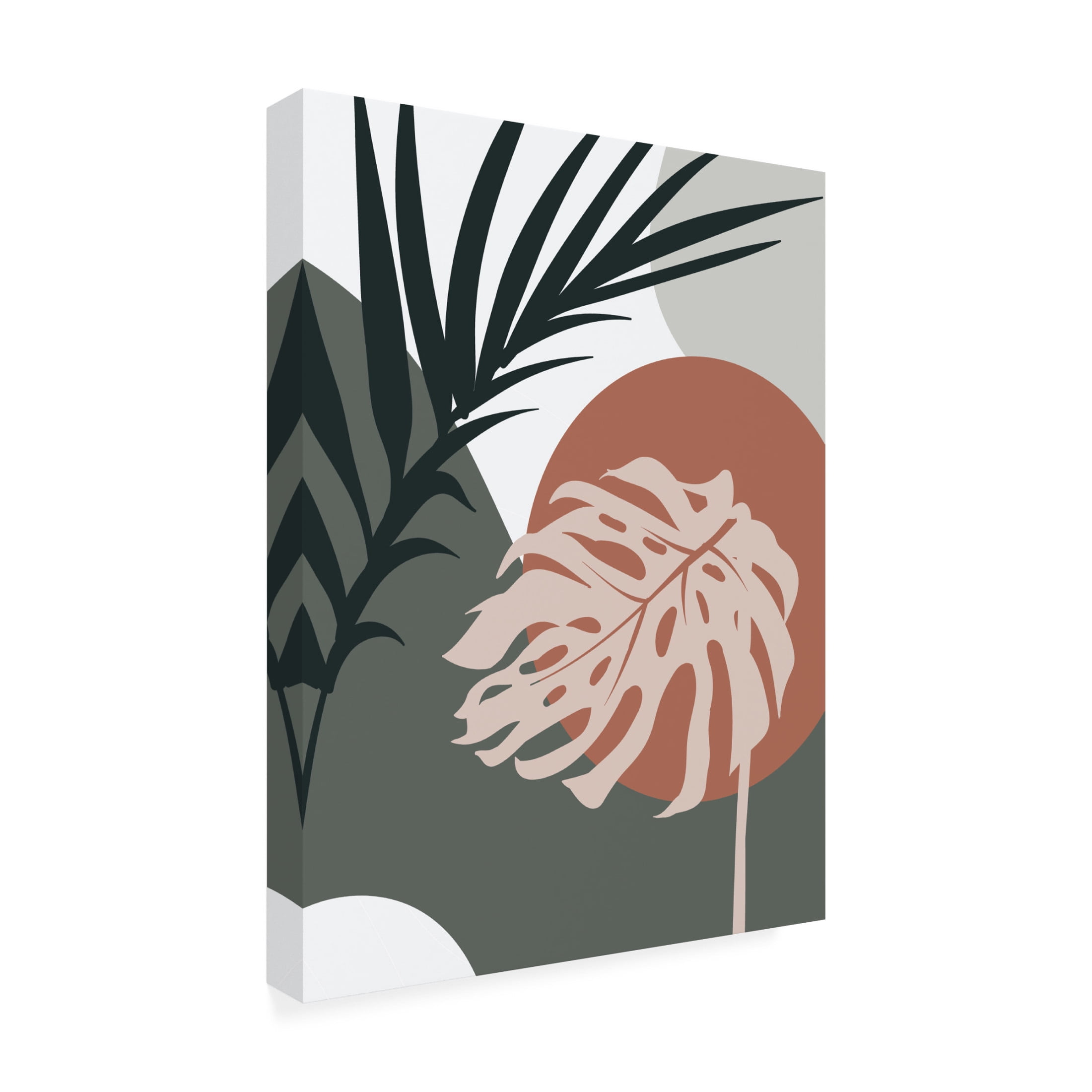 Trademark Fine Art Beth Cai  Tropical Leaves No2 Canvas Wall Art