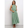thumbnail image 3 of Women's Halterneck Sleeveless Summer Floral Print Flowy A Line Maxi Dress, 3 of 5