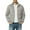Gray, variant on KeShDi Quilted Jacket Men's Full Zip Up Sweatshirt Casual Lightweight Long Sleeve Mock Neck Jackets with Pocket Black XL