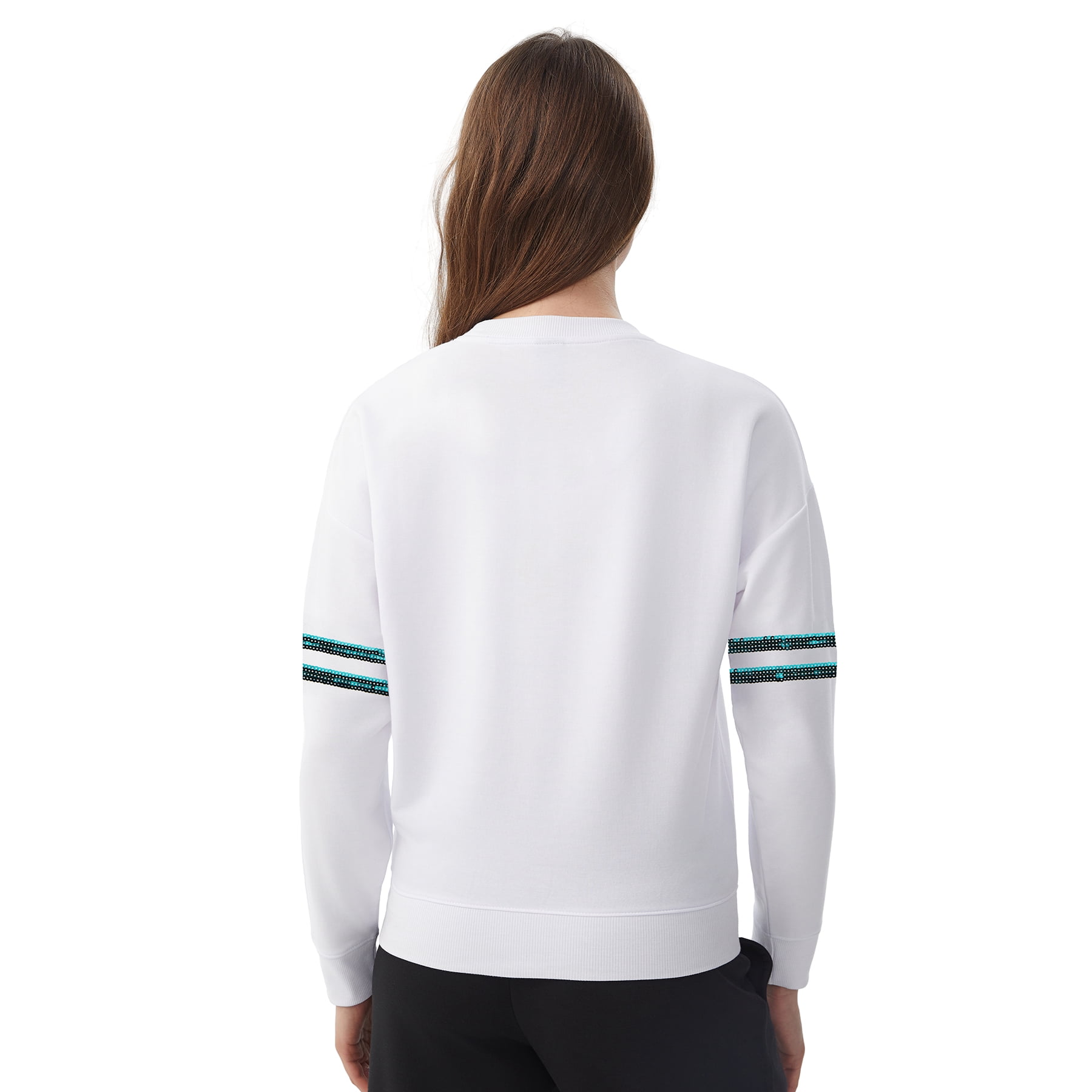 NFL Womens Jacksonville Jaguars Cozy Sequin Crew Neck Sweatshirt