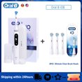 thumbnail image 3 of Cepillo de dientes eléctrico Oral-B iO8, recargable, inteligente, sónico, 6 modos, con cabezales de repuesto, estuche de viaje para adultos, 3 of 5