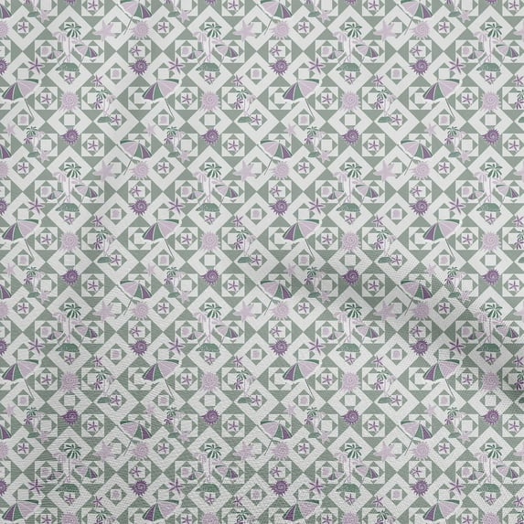 oneOone Silk Tabby Olive Green Fabric Beach Sewing Material Print Fabric By The Yard 42 Inch Wide