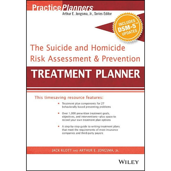 PracticePlanners The Suicide and Homicide Risk Assessment and Prevention Treatment Planner, with Dsm-5 Updates, (Paperback)