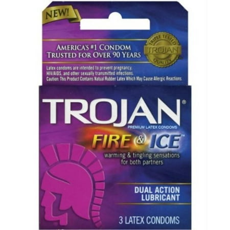 TROJAN FIRE & ICE CONDOMS DUAL ACTION LUBRICANT 18 PACK, Brand: Trojan Fire & Ice condoms Dual Action Lubricant By TROJAN FIRE ICE CONDOMS DUAL ACTION LUBRICANT
