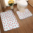 thumbnail image 2 of Yiaed Hand Drawn Strawberry Print Bathroom Mat Set 2 Pieces Mat Anti-Skid Pad Ultra Soft and Absorbent Bathroom Bath Mat Contour Bath Rugs for Toilet Base, 2 of 6