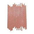 thumbnail image 2 of JoyMoreHome [100 Pack]Red Straws, Disposable Red and White Straws Biodegradable Red Paper Striped Straws for Cocktail, Milkshake, Coffee, Lemonade, 2 of 6