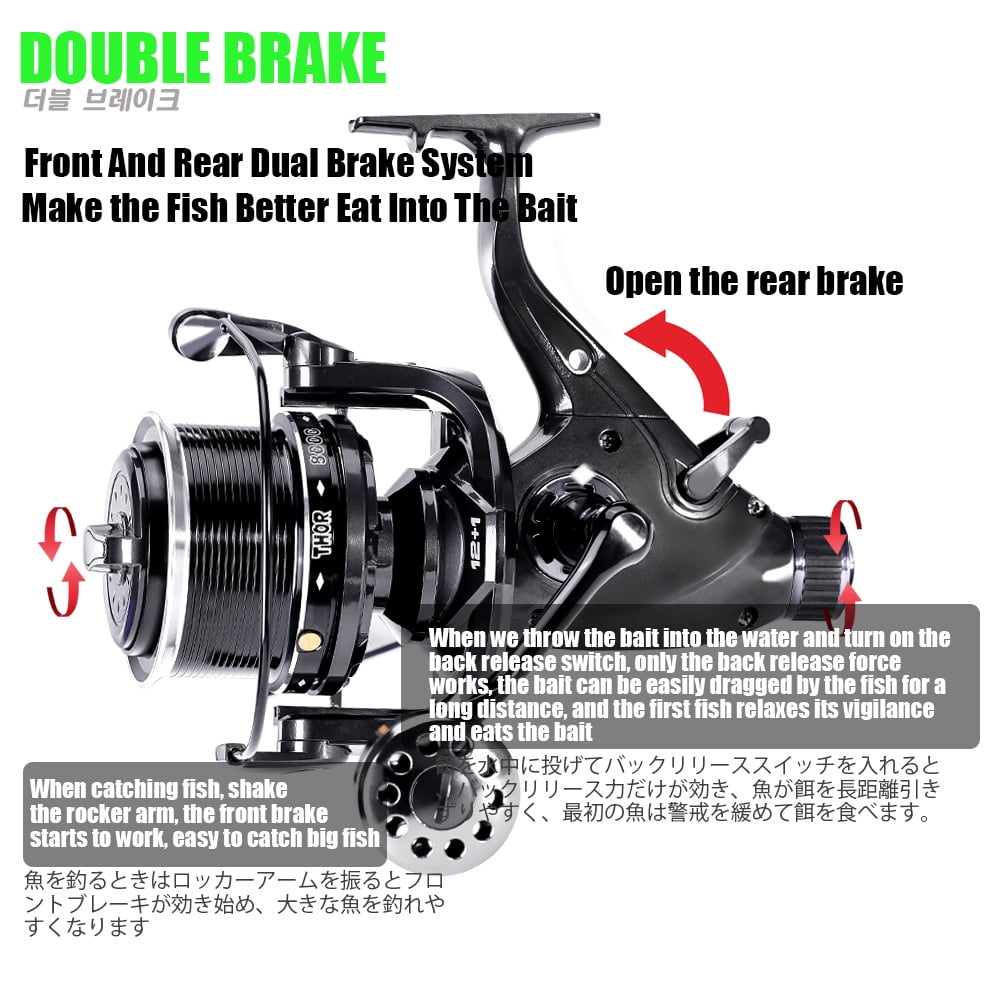 New Carp Fishing Reel Spinning Reels Max Double Drag 27kg 12+1BB Carretilha De Pesca Accesorios Mar Peche En Mer Salt/Freshwater