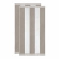 thumbnail image 5 of Superior Cabana Striped 2-Piece Oversized Cotton Beach Towel Set, Light Grey, 5 of 9
