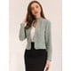 thumbnail image 4 of Chaqueta de Tweed Vintage para Mujer Chaqueta Corta para Trabajo y Oficina Blazer Elegante para Mujer Beige L, 4 of 5