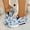 Blue, variant on YOUYEDIAN Sneakers for Women Fashion Wedge Block Heel Floral Print Versatile Sneakers Casual Outdoor Non Slip Round Toe Shoes