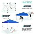 thumbnail image 6 of INTER HUT Outdoor Portable Pop up Canopy Tent with Rolling Bag, Instant Easy Setup Beach Canopy Folding Sports Shelter 10x10, Blue, 6 of 9