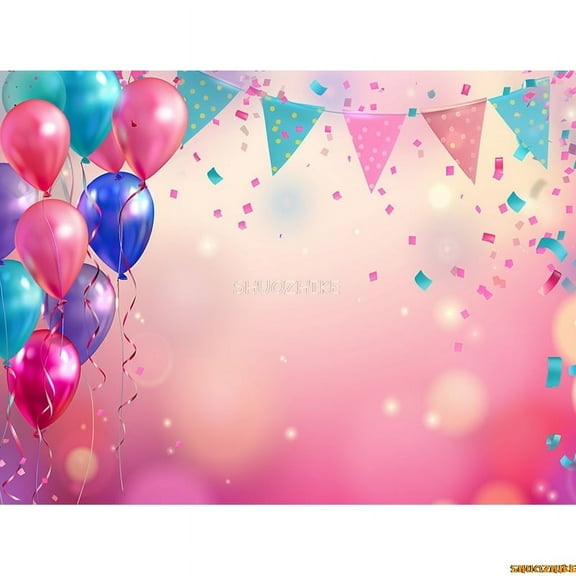 Baby Room Happy Birthday Photography Backdrops Props Newborn Party ration Balloons Arch Floral Theme Photo Background QQ-0