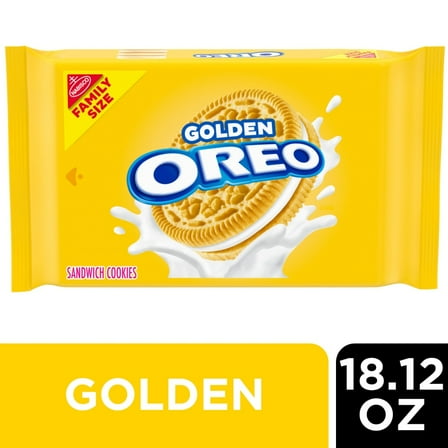 Pack of 4 Oreo Golden Sandwich Cookies Family Size, 18.12 oz (packaging may vary)