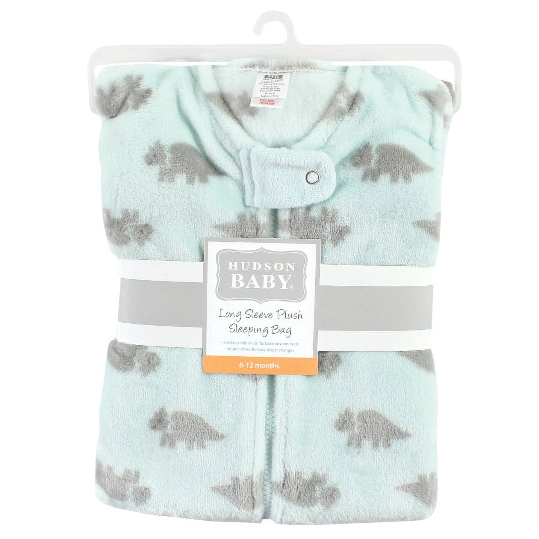Hudson Baby Infant Boy Plush Sleeping Bag, Sack, Blanket, Long-Sleeve Triceratops, 18-24 Months