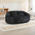 thumbnail image 5 of Giant Bean Bag Chair, Faux Fur Bean Bag Couch with Filler Large Living Room Bean Bag Chairs for Adults, Big Lazy Sofa Accent Chair Floor Chair, 5 of 9