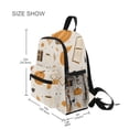thumbnail image 3 of FORMRS School Backpack with Front Zippered Pocket 12" Student Travel Daypack, Beige Fall Pumpkin, 3 of 6