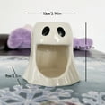 thumbnail image 3 of BinKFF Halloween Decoration Candlestick- Ceramic Tealight Candle Holder, Essential Oil Burner, White Carved Wax Warmer Aroma Diffuser Furnace for Birthday Valentines Home Decor, 3 of 9