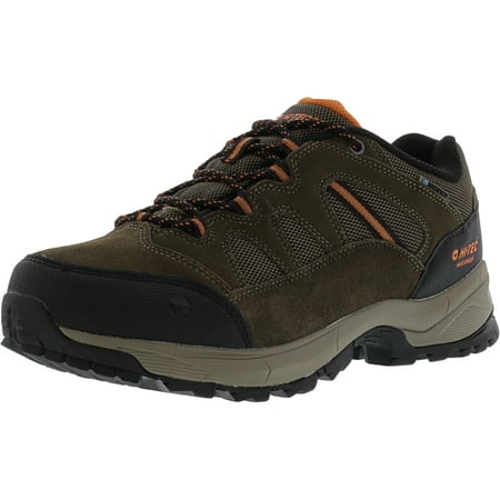

Hi-Tec Men s Ridge Low Waterproof I Brown Ankle-High Leather Hiking Shoes