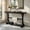 Black, variant on Demi Bonn 52 Inch Vintage Narrow Console Table with Open Shelf & Curved Legs, Solid Wood Entryway Table with Anti-Tip Kit, Walnut & Black