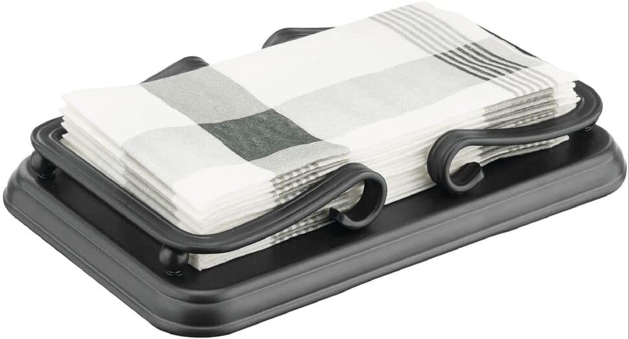 Decorative Metal Guest Disposable Paper Hand Towel Storage Tray