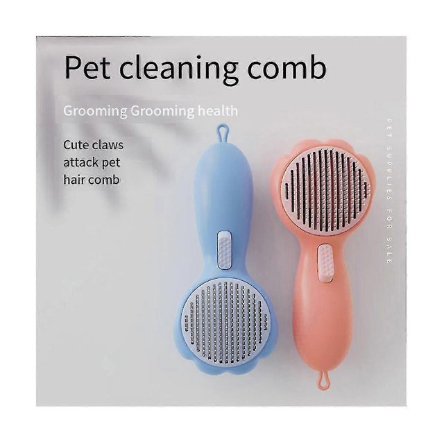 Cepillo de aseo para gatos, cepillo autolimpiable para mascotas, cepillo de baño para perros con muda de pelo