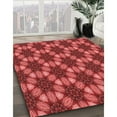 thumbnail image 3 of Ahgly Company Machine Washable Indoor Round Transitional Red Area Rugs, 7' Round, 3 of 7
