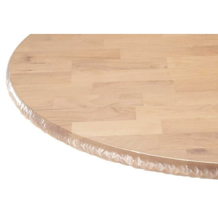 tablecloth vinyl clear round table fitted duty heavy elasticized tables tablecloths protector linen protecting fine yourtablecloth elastic inch plastic covers