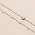 thumbnail image 5 of 2024 2pcs Romantic Heart Pendants Necklace For Women Gold Silver Color Multilayered Oval Beads Chain Necklace Minimalism Female Jewelry--5-Product co 5, 5 of 5