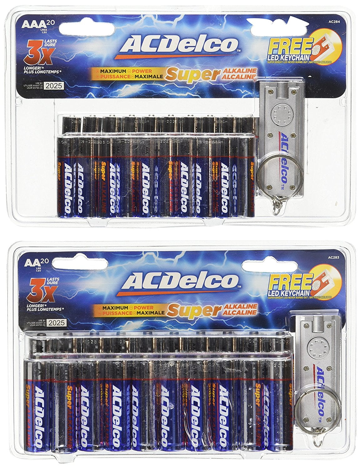 ACDelco Super Alkaline Battery, 20 AA Batteries and 20 AAA Batteries