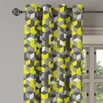 thumbnail image 2 of Ambesonne Mustard Yellow Grommet Curtain, Modern Box Cubes, 50" x 96", Mustard Yellow, 2 of 6
