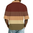 thumbnail image 4 of Hearthz S-4XL Striped Men Golf Shirt Short Sleeve Casual Color Block Collared Men's Button Down Shirts Waffle Knit Men's Polo Shirts, 4 of 6