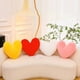 thumbnail image 1 of Almohada decorativa en forma de corazón | Cojín suave de terciopelo rosa 15,74x13,77 pulgadas | Rojo Blanco Amarillo Rosa | Manta de felpa para sofá, dormitorio, oficina | Lavable a máquina, 1 of 8