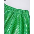 thumbnail image 4 of YONGHS Women Sequin Mini Pleated Skirt Elastic Waist A-line Hip Hop Jazz Dance Skort Skirt Green L, 4 of 7