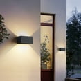 thumbnail image 5 of C Cattleya 4-Light Matte Black Aluminum Rectangular LED Outdoor Wall Sconce with Adjustable Light Beam, 5 of 6