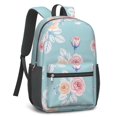 thumbnail image 2 of Pioneer Flower Floral Print Pattern 17" School Backpacks for Teens,Waterproof Oxford Fabric,S-Shape Padded Straps for School,Travel,Hiking,Camping, 2 of 5