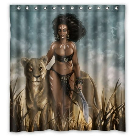 Mohome Low Cost Sexy Afro American Woman With Wild Leopard Shower