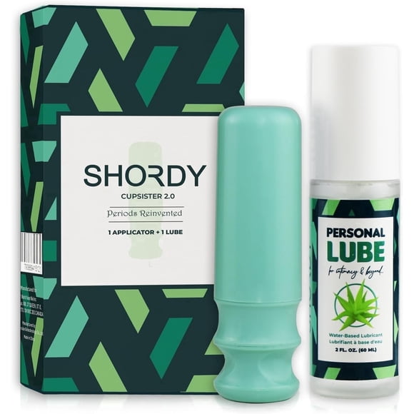 SHORDY Applicateur 2.0 avec Lubrifiant pour Coupes Menstruelles, Insert Facile, Convient à Toutes les Tailles de Coupes