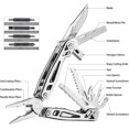 thumbnail image 2 of Multiherramienta de acero inoxidable duro, plegable y autoblocante, alicates múltiples utilizados como cuchillo, abrebotellas, destornillador, hoz, etc., regalos para hombres ShuxiuWang  1327537011002, 2 of 5