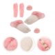 thumbnail image 5 of juego de forros cálidos para zapatos, pantuflas de felpa con bandas y pompón para zapatos, plantillas de repuesto para invierno, color rosa, talla 42-43, 5 of 8