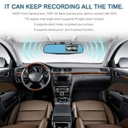 4.3inch 1080p Dual Lens Car Camera Video Recorder Dash Cam Rearview Mirror DVR