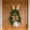 B, variant on Easter Bunny-Shaped Wreath with Green Leaves & Bow, Festive Rabbit Ear Wreath, Front Door Window Hanging Decor for Easter Spring Home