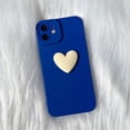 thumbnail image 4 of Cute 3D Love Heart Phone Case for iPhone 12 6.1 inch with Anti-Fall Lens Cameras Cover Protection Slim Dustproof Protective Cover Aesthetic Design for Women Girls,Blue, 4 of 16