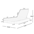 thumbnail image 2 of FFZ Acacia Wood Chaise Lounge With Cushion - Teak Finish Outdoor Recliner With Cream 3-Fold Water-Repellent Cushion, 300Lbs Capacity, 2 of 4