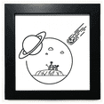 thumbnail image 1 of Mesa de pared con marco cuadrado negro, 1 of 4