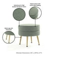 thumbnail image 4 of Manhattan Comfort Bailey Ottoman in Sage Green with Solid Wood Base & Gold Feet, 4 of 10