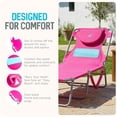 thumbnail image 3 of Open Box Ostrich Ladies Comfort Lounger, Beach Camping Pool Tanning Chair, Pink, 3 of 12