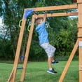thumbnail image 4 of Backyard Discovery Beach Front Cedar Wood Swing Set, Slide, Play Deck, Monkey Bars, 4 of 11