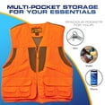 thumbnail image 5 of TrailCrest Men's Blaze Orange Deluxe Safety Front Loader Vest, XL, 5 of 7